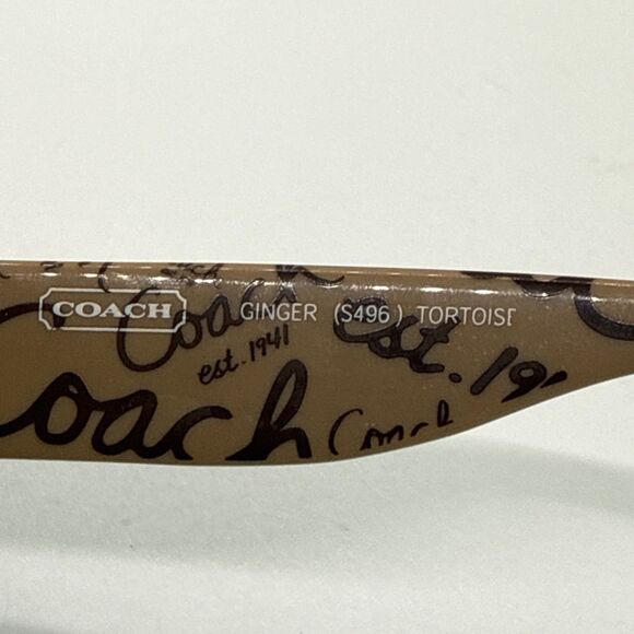 Coach Ginger S496 Sunglasses Tortoise Amber Lenses 125 Used - Picture 6 of 8